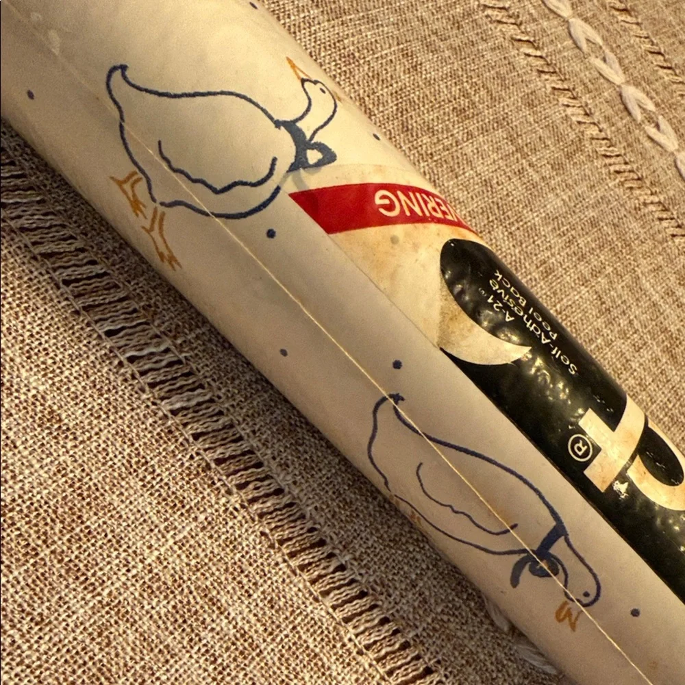Vintage Con-Tact Self-Adhesive Plastic Roll *1986 Country Geese*